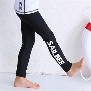 SBART SAILBEE детский купальник с длинными рукавами для мальчиков и девочек, детский купальник с разрезом, черные брюки, S-5XL