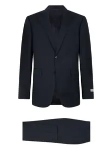 Костюм с двумя пуговицами и нашивкой-логотипом Canali, синий