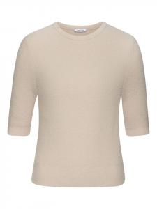 Свитер с короткими рукавами песочного цвета LASCANA