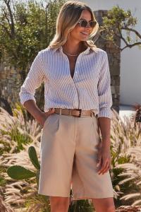 Удлиненные шорты строгого кроя Sosandar, бежевый