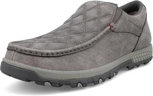 Кожаные повседневные слипоны Twisted X для мужчин с технологией Cellstretch, серый