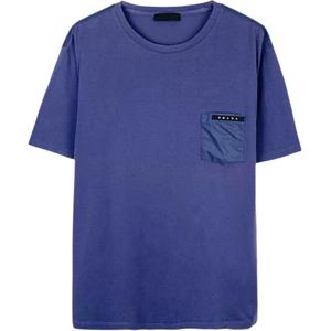 PRADA Футболка мужская темно-синяя