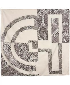 Шарф со змеиным принтом Cole Haan, мультиколор