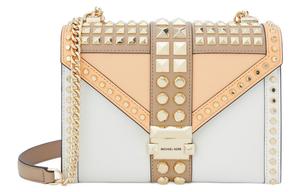 Whitney Leather Commute Envelope Bag, Сумка через плечо Tubas Женская Дынная/Белая/Верблюжья/Мультиколор MICHAEL KORS