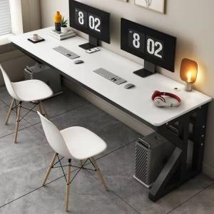 Игровой стол Zhenyanxuan для ПК, прямоугольный, для студентов и арендуемых квартир, прикроватный компьютерный стол, белая столешница с черной рамой, для одного человека, 120х60х75 см, White flour + black frame
