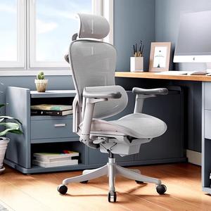 Эргономичное кресло SIHOO C100 Premium Edition R202, Cloud White + подставка для ног, регулируемые подлокотники и высота