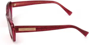 Солнцезащитные очки Marc Jacobs (MARC-422-S EGLU1) с блестками, бордового цвета, линзы сливового оттенка, Glittered Transparent Pink