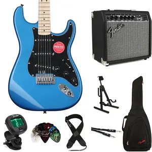 Электрогитара Squier серии Affinity Stratocaster и комплект усилителя Fender Frontman 20G Essentials - Lake Placid Blue