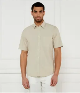 Элегантная рубашка_6-короткий_М regular fit Boss Orange, бежевый