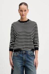 Хлопковый свитер Tommy Jeans, черный