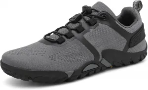 Мужские походные кроссовки Легкие дышащие кроссовки для трейлраннинга Противоскользящие уличные кроссовки Сетчатые спортивные кроссовки для весны и лета Для тренировок, походов, путешествий и повседневной носки Qacksv, серый