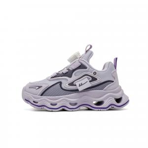 Детские повседневные кроссовки с амортизацией, устойчивые к истиранию и скольжению, низкие WARRIOR, фиолетовый