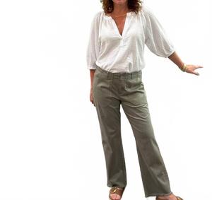 Пейтон Прямые брюки в оливковом цвете Dylan