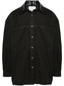 Nanushka джинсовая куртка со съемным воротником, серый