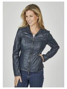 Кожаная куртка 7eleven, темно-синий