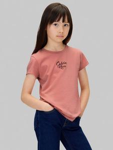 Футболка с логотипом Script для детей Calvin Klein, Brandied Apricot