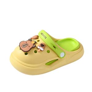 Нескользящие, износостойкие, легкие, амортизирующие детские тапочки для детей от 3 до 7 лет ABC KIDS, зеленый