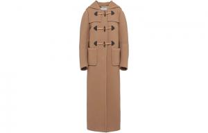 Пальто женское верблюжье коричневое Prada