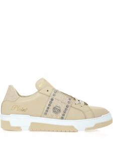 Низкие кеды, украшенные заклепками Philipp Plein, нейтральный