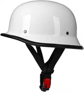 Ретро мотоциклетные полушлемы, мотоциклетные шлемы для мужчин и женщин, сертификация ECE, немецкий стиль, шлем-«джет», полушлем с очками, защитная шапочка, открытый шлем для мопеда, круизера или скутера HaiBing, 4