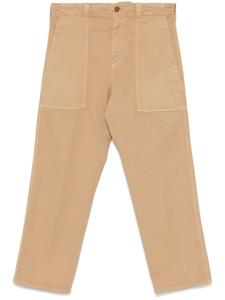 Укороченные брюки ASPESI из габардина, коричневый