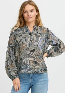 Блуза PULZ PZJAYLA, Dark Sapphire Paisley Printed/Multi-Coloured