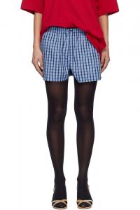 Vetements Синие шорты-рубашка с эффектом пуш-ап