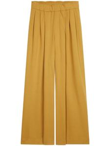 DRIES VAN NOTEN брюки широкого кроя со складками, желтый