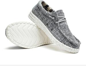 Мужские летние лоферы JSWEI, машинная стирка, шнуровка, повседневные слипоны, легкие, удобные с мягкой подошвой, для прогулок и путешествий, на пляж, подарок для мужчин, растягивающиеся лоферы, белый/черный