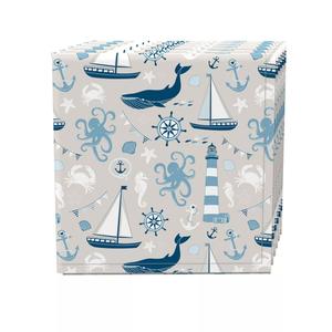 Набор салфеток, 100% полиэстер, набор из 4 шт., 18x18", Elements of the Sea