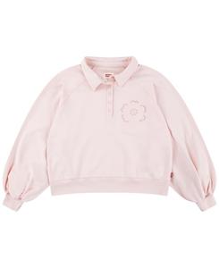 Объемная рубашка с длинными рукавами и воротником для девочек 7-16 лет Levi's, Light Pastel Pink