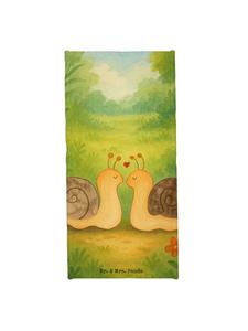 Mr. & Mrs. Panda Пляжное полотенце с рисунком в виде улиток (без слогана) пастельно-серого цвета