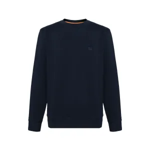 Толстовка Cotton с нашивкой Boss Logo HUGO BOSS, темно-синий