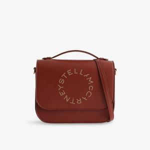 Сумка Stella Mccartney с клапаном и логотипом, бордовый