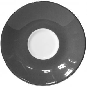 Блюдце Moments, фарфор с платиновым ободком Fink, серый/белый