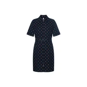 HERMES Женское платье с коротким рукавом SS25 Blue