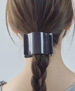 Заколка для волос из ацетата с широкими волнами Goldy, цвет Charcoal Gray