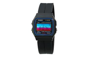 CASIO Кварцевые часы Retrofit Series с силиконовым ремешком, мужские часы с черным циферблатом