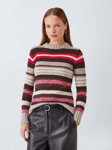 Трикотажный джемпер Ilde Stripe из чистой шерсти Weekend MaxMara, Red/Multi