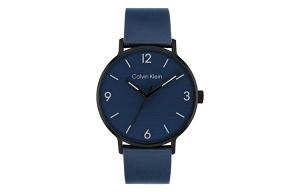 Calvin Klein Часы Wrist Watch Quartz Movement Leather Strap Blue Dial Men's Watch, Blue