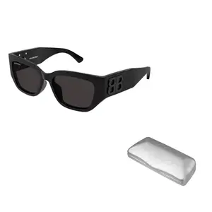 Balenciaga Прямоугольные солнцезащитные очки в оправе, Black