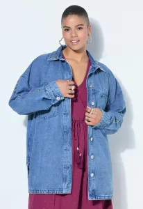 Блузка свободного кроя с декоративными люверсами и пуговицами. Studio Untold, Blue Denim