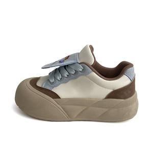 Дышащие низкие кроссовки для скейтбординга для женщин City camel, Blue Brown