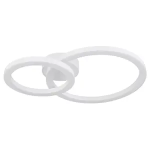 Потолочный светильник LED ADDA с LED-модулем 1 шт. теплый белый, круглой формы, для гостиной и спальни Globo Lighting, Weiß matt