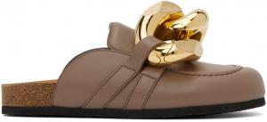 SSENSE Work Capsule — Серо-коричневые мюли с цепочкой JW Anderson