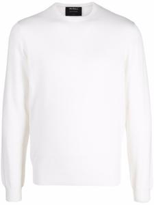 Кашемировый джемпер с круглым вырезом Dell'oglio, нейтральный цвет