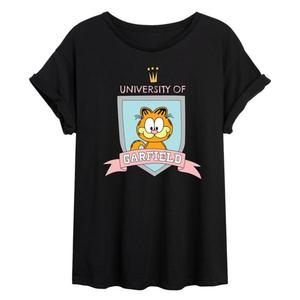 Оверсайз-футболка Garfield University для подростков Licensed Character, черный