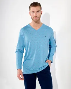 Мужская пижама из трикотажа с длинными штанинами и принтом Hom, мультиколор