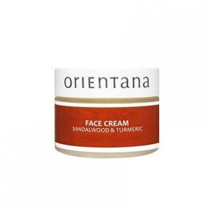 Крем для лица с сандалом и куркумой, 99,5% натуральный веганский биоантивозрастной увлажняющий крем, 50 г, Orientana