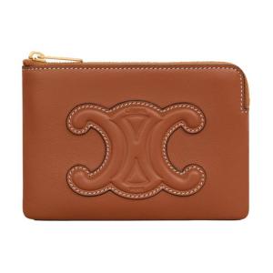 CELINE Триумфальная арка Гладкая Кожаная Монетница Держатель для карт, Кошелек Женский Рыжевато-коричневый
